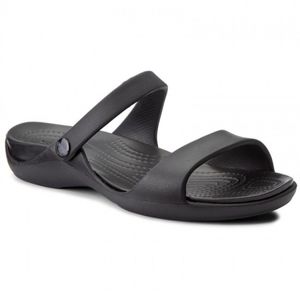 Crocs Cleo Black Sandal W 7 Slides Convertible Strap